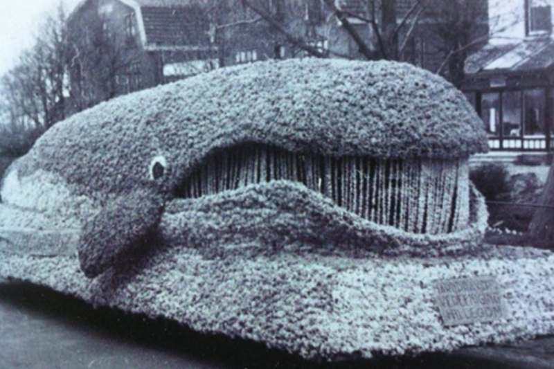First flower parade float