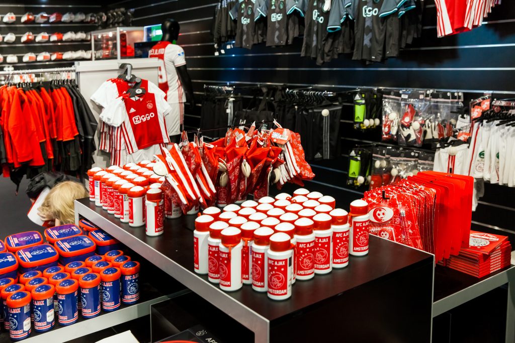During your Ajax stadium tour you can buy the best Ajax stuff in the official Ajax fan shop.