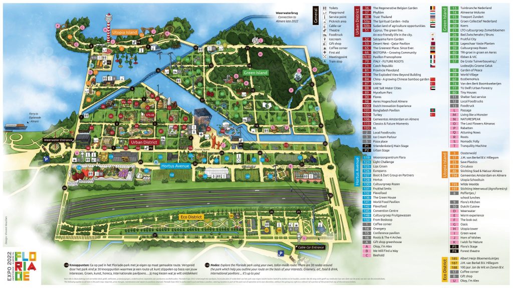 Map of World Expo Floriade Amsterdam 2022