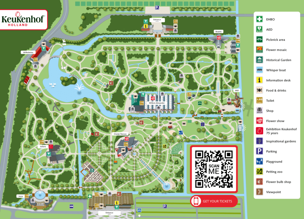 Map of Keukenhof Gardens 2025
